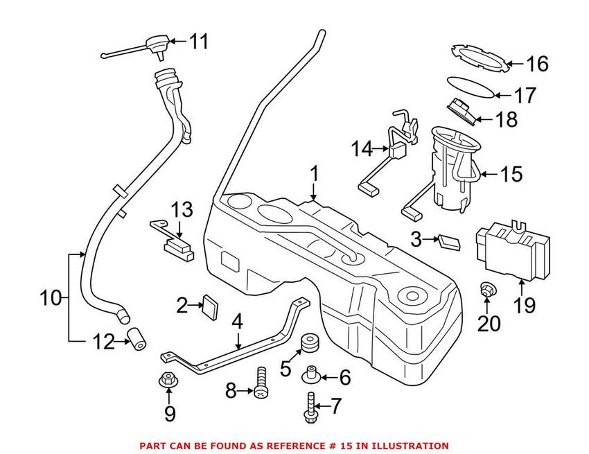 BMW Fuel Pump Assembly 16117314804